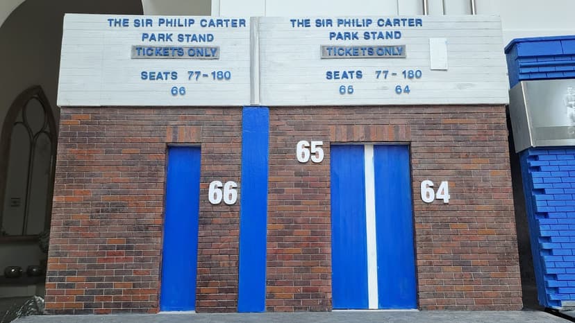 Enlarged Park End turnstile model 64 to 66